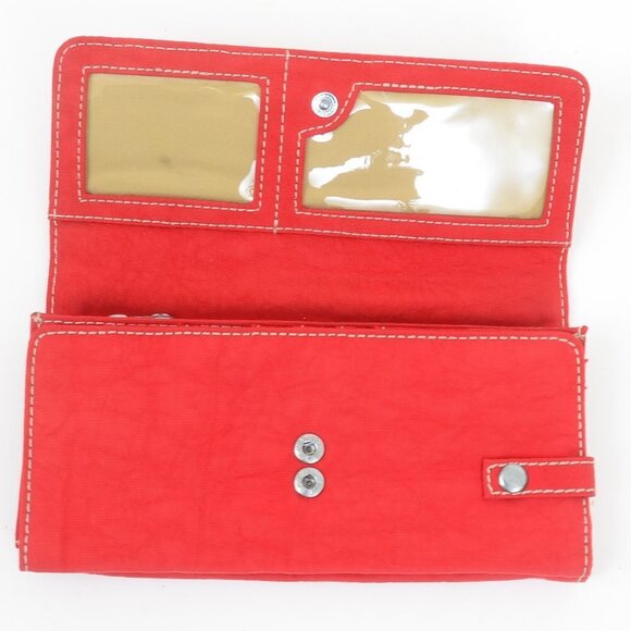 Kipling Red Rouge Snap Accordion Wallet - Picture 3 of 6